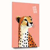 Modern Cheetah Portrait - Personalized Kids Room Art