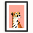 Modern Cheetah Portrait - Personalized Kids Room Art