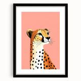 Modern Cheetah Portrait - Personalized Kids Room Art
