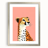 Modern Cheetah Portrait - Personalized Kids Room Art