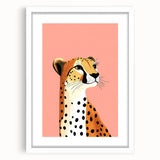 Modern Cheetah Portrait - Personalized Kids Room Art