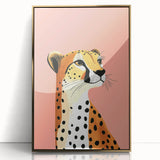 Modern Cheetah Portrait - Personalized Kids Room Art