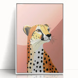 Modern Cheetah Portrait - Personalized Kids Room Art