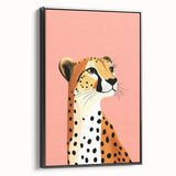 Modern Cheetah Portrait - Personalized Kids Room Art
