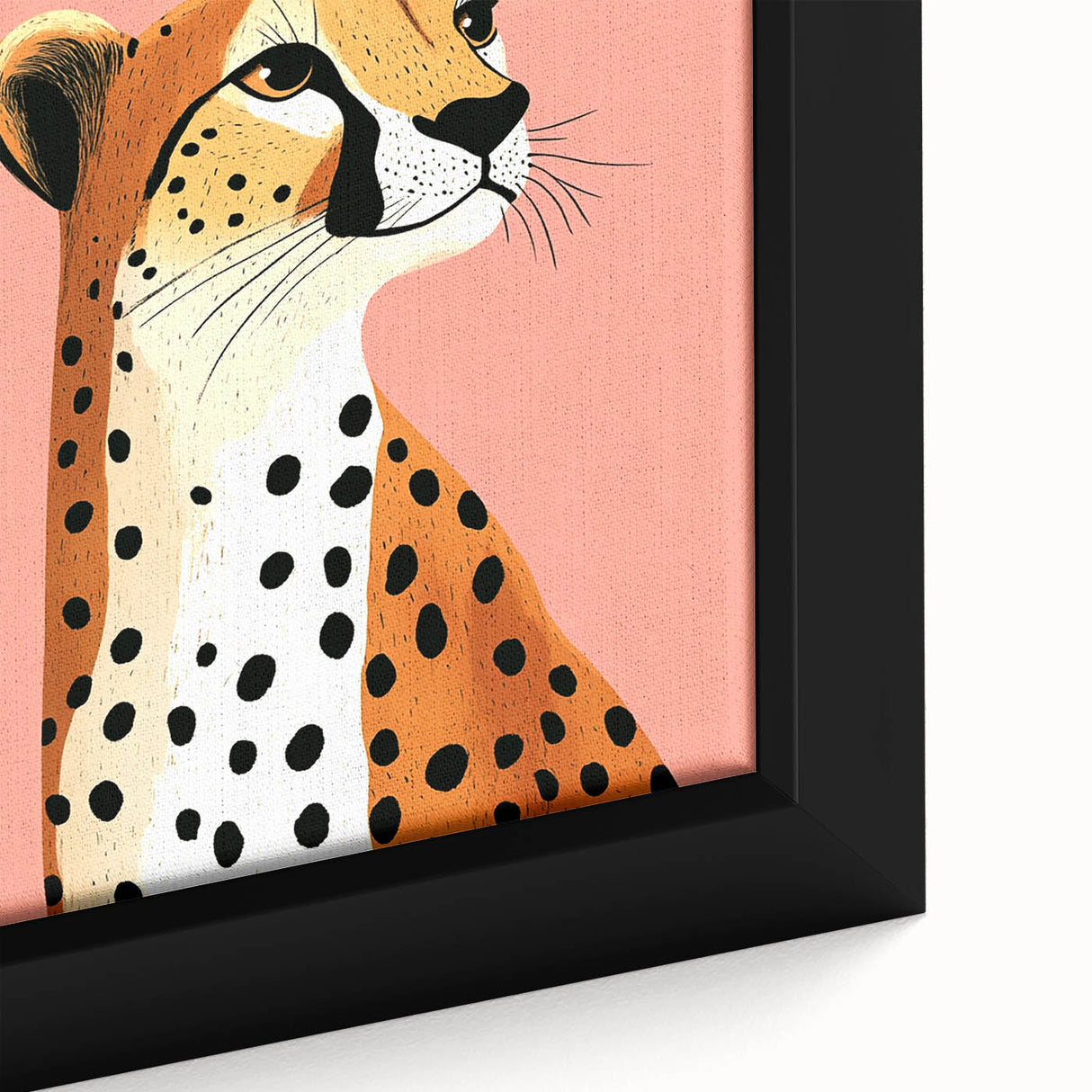 Modern Cheetah Portrait - Personalized Kids Room Art