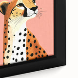 Modern Cheetah Portrait - Personalized Kids Room Art
