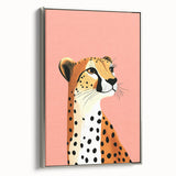 Modern Cheetah Portrait - Personalized Kids Room Art
