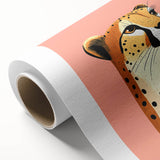 Modern Cheetah Portrait - Personalized Kids Room Art