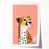 Modern Cheetah Portrait - Personalized Kids Room Art