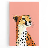 Modern Cheetah Portrait - Personalized Kids Room Art