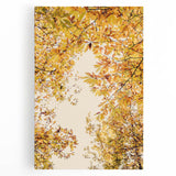 Large black and white stretched canvas depicting a minimalist fall tree scene, suitable for kitchen wall art.