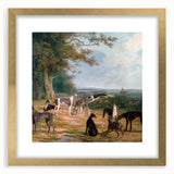 Romanticism Art - Nine Greyhounds Landscape - Classic Romantic Print