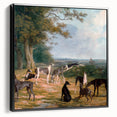 Romanticism Art - Nine Greyhounds Landscape - Classic Romantic Print