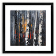 Modern Dining Room Wall Art – Abstract Birch Trees on Canvas
