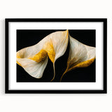 Black-framed abstract floral wall art print showcasing vibrant colors and intricate designs, perfect for enhancing home decor and adding a modern touch.