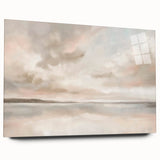 Abstract landscape wall art displayed in acrylic glass, showcasing vibrant colors and fluid shapes. Perfect for modern home decor, enhancing any living space with its artistic flair.