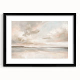 Abstract landscape wall art framed in black with a white mat, showcasing vibrant colors and dynamic shapes, perfect for modern home décor and artistic expression.