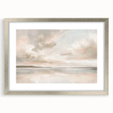 Framed abstract landscape wall art in silver, showcasing vibrant colors and intricate patterns, perfect for enhancing modern home decor with a touch of elegance.