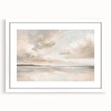 Abstract landscape wall art framed in white matting, showcasing vibrant colors and intricate textures, perfect for modern home decor enhancement. Ideal for living room or office settings.