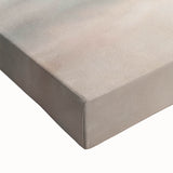 Close-up of a vibrant abstract landscape wall art print on stretched canvas, showcasing rich colors and intricate textures, perfect for modern home decor.