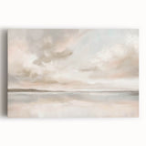 Abstract landscape wall art on stretched canvas showcasing vibrant colors and fluid shapes, perfect for modern home decor. The artwork adds a dynamic touch to any room, enhancing aesthetic appeal and creating a serene atmosphere.