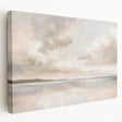 Abstract landscape wall art on stretched canvas, showcasing vibrant colors and dynamic shapes. Side view highlights the depth and texture, perfect for modern decor.