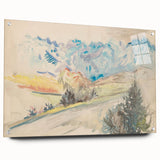 Light Expressionist Landscape - Abstract Watercolor Wall Art Decor