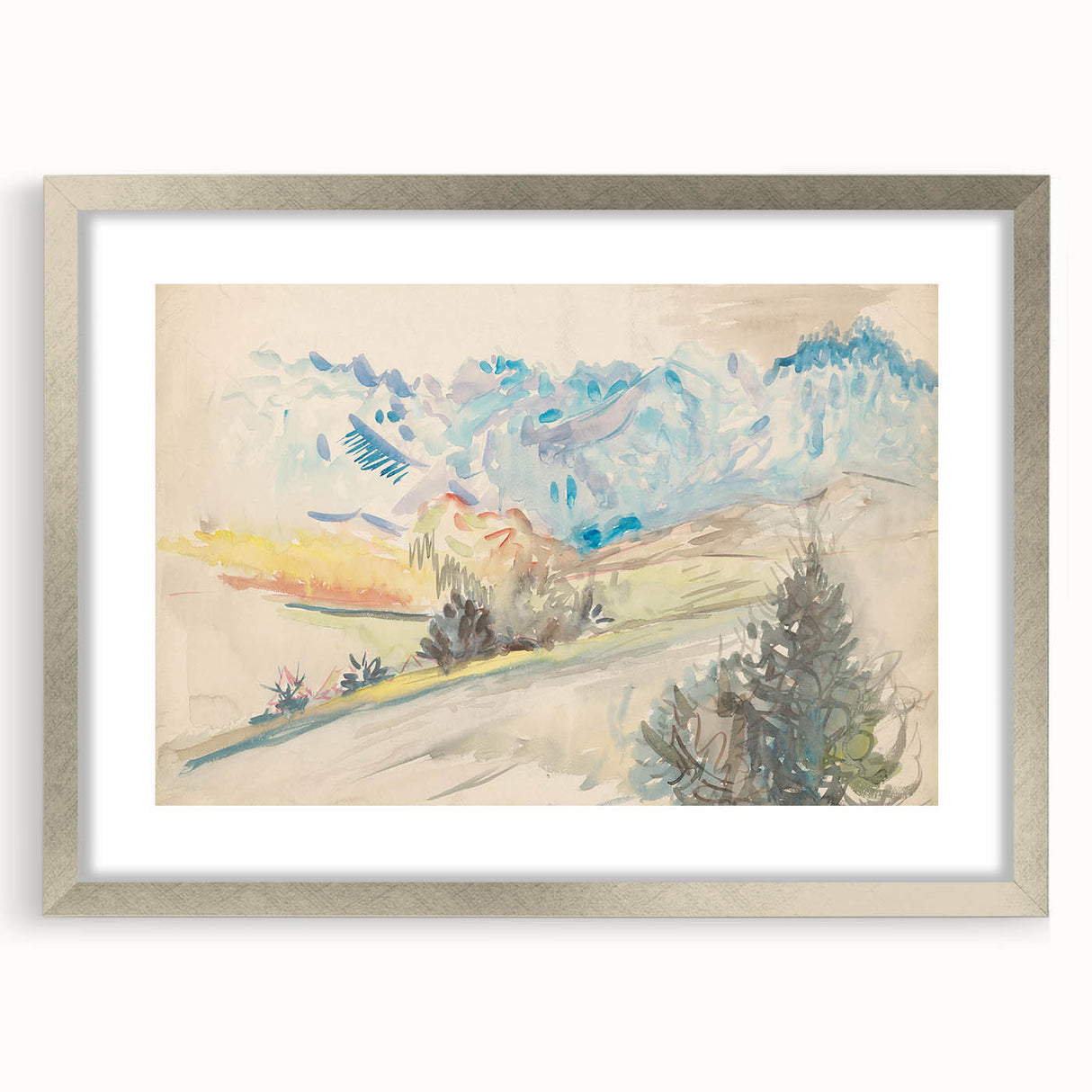 Light Expressionist Landscape - Abstract Watercolor Wall Art Decor