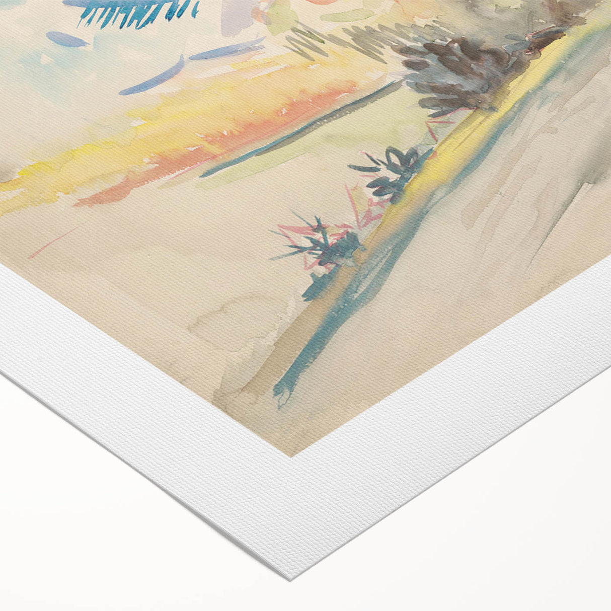 Light Expressionist Landscape - Abstract Watercolor Wall Art Decor