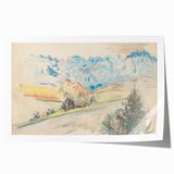 Light Expressionist Landscape - Abstract Watercolor Wall Art Decor