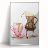 Mid-century modernist art featuring colorful geometric shapes on a white framed acrylic, ideal for nursery wall decor.