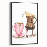 Black and white vintage poster art of a landscape on framed canvas, suitable for bedroom decor.