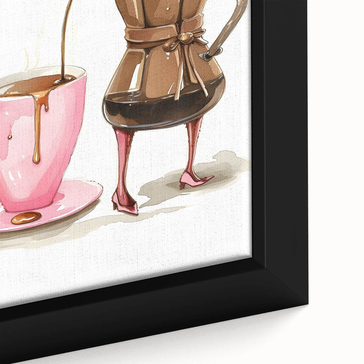 Extra large black wall art featuring a colorful, textured abstract design on framed canvas, ideal for living room decor.