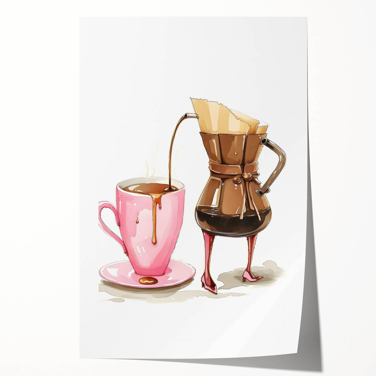 Extra large rolled print featuring a vibrant floral design, ideal for art wall dining room decor.