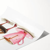 Extra large wall art featuring line art flowers in black on white, rolled print, suited for large living room decor.