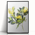 Large abstract wall art featuring assorted fruits in vibrant colors on a black acrylic framed print.