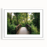 Landscape bridge frame with a white mat, showcasing a minimalist design that enhances any decor. Perfect for displaying art or photographs in modern interiors.