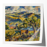 Impressionist Landscape - Modern Wall Art of Rolling Hills and Trees