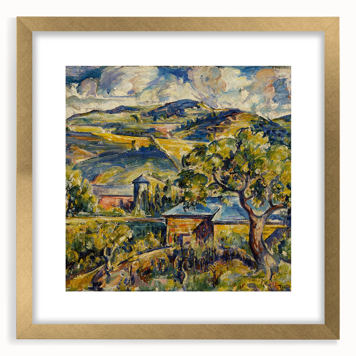 Impressionist Landscape - Modern Wall Art of Rolling Hills and Trees