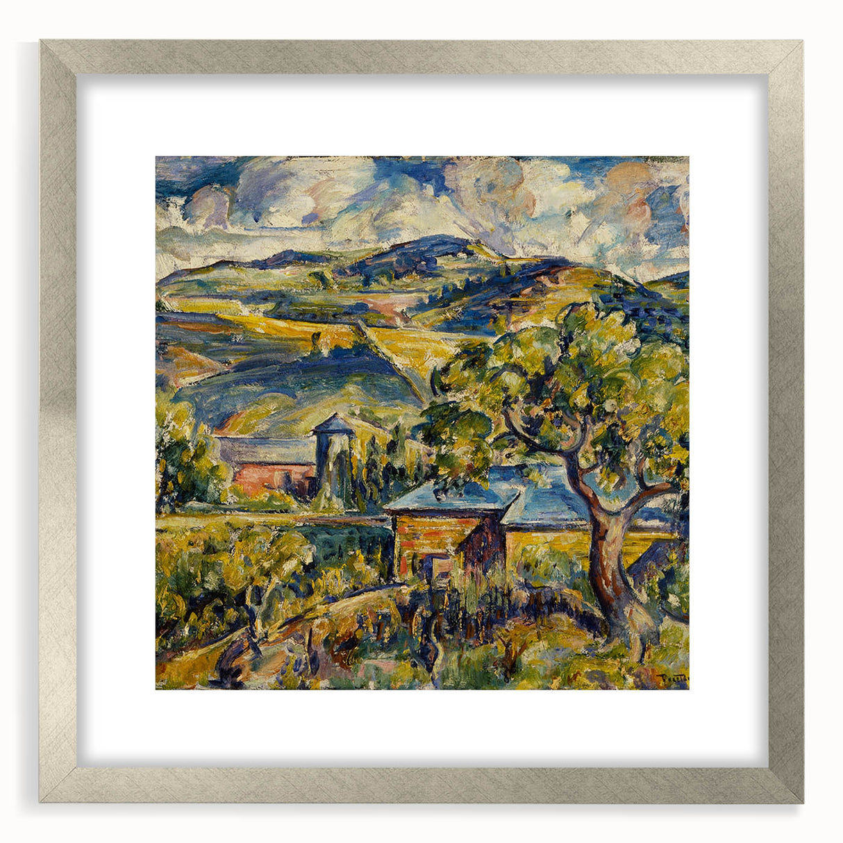 Impressionist Landscape - Modern Wall Art of Rolling Hills and Trees