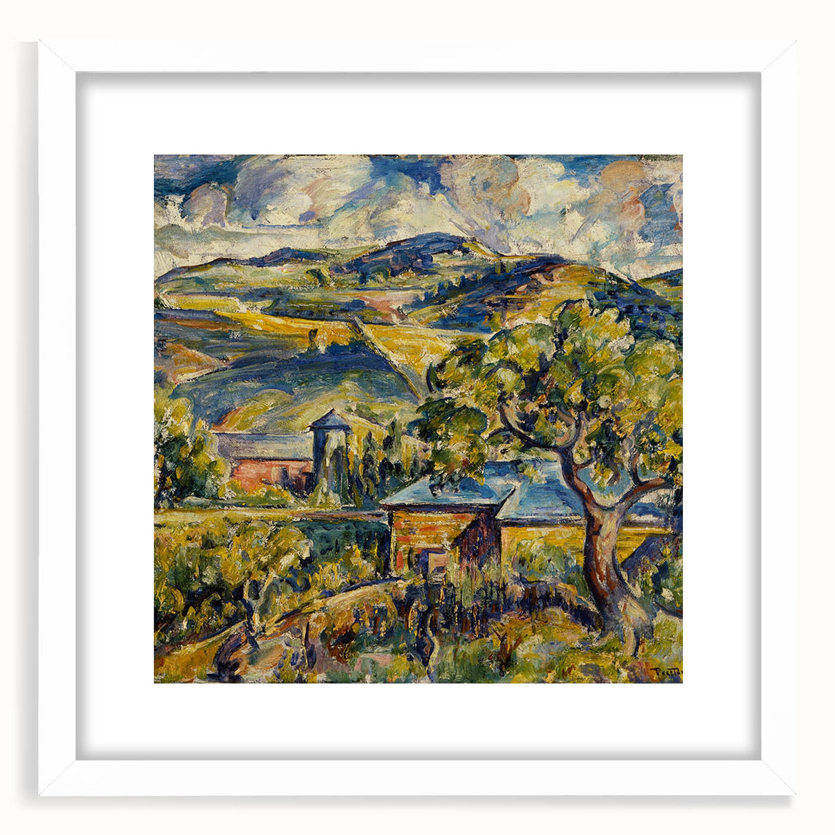 Impressionist Landscape - Modern Wall Art of Rolling Hills and Trees