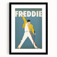 Freddie Mercury Retro Wall Art - Vintage Minimalist Music Poster