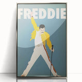 Freddie Mercury Retro Wall Art - Vintage Minimalist Music Poster