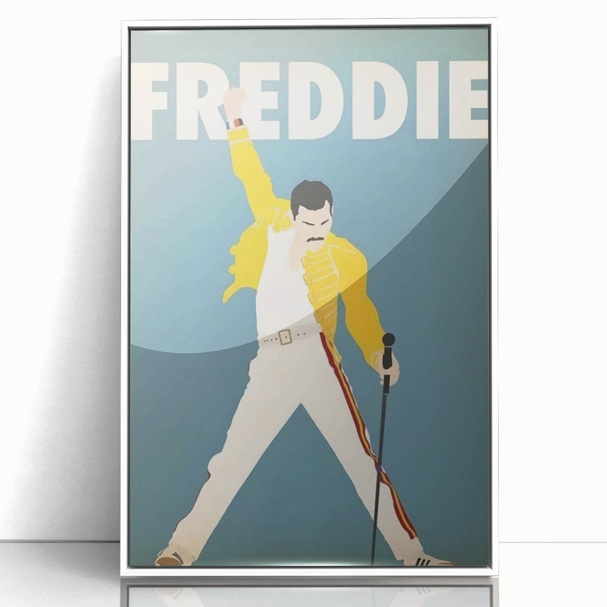 Freddie Mercury Retro Wall Art - Vintage Minimalist Music Poster