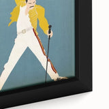 Freddie Mercury Retro Wall Art - Vintage Minimalist Music Poster