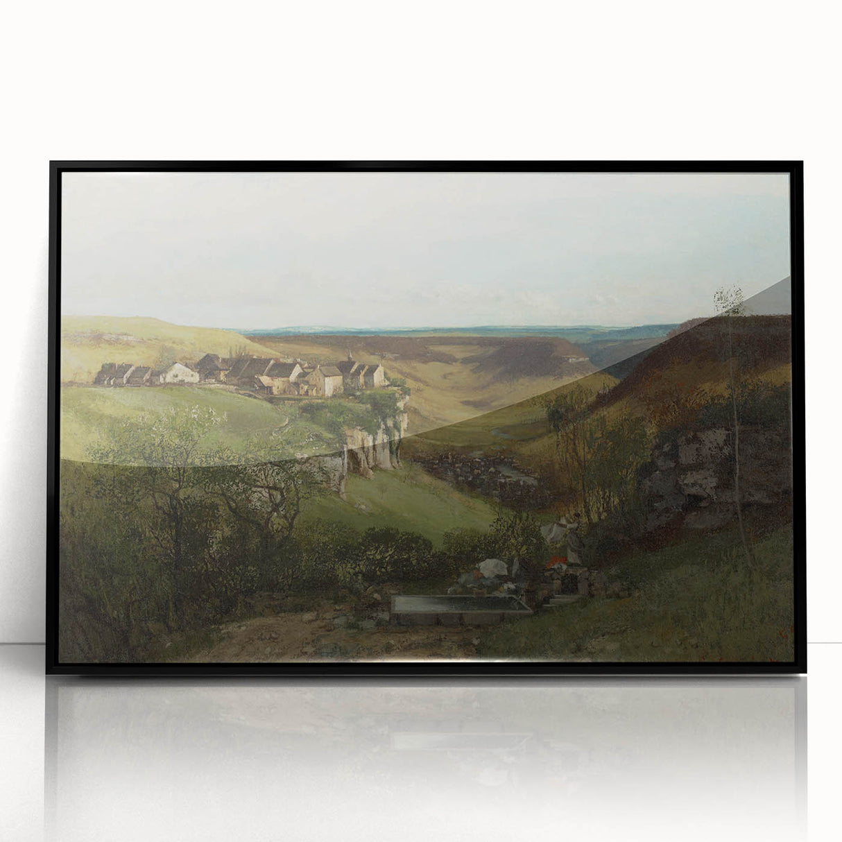 Realism Art Print of Château d’Ornans - Serene Countryside Landscape