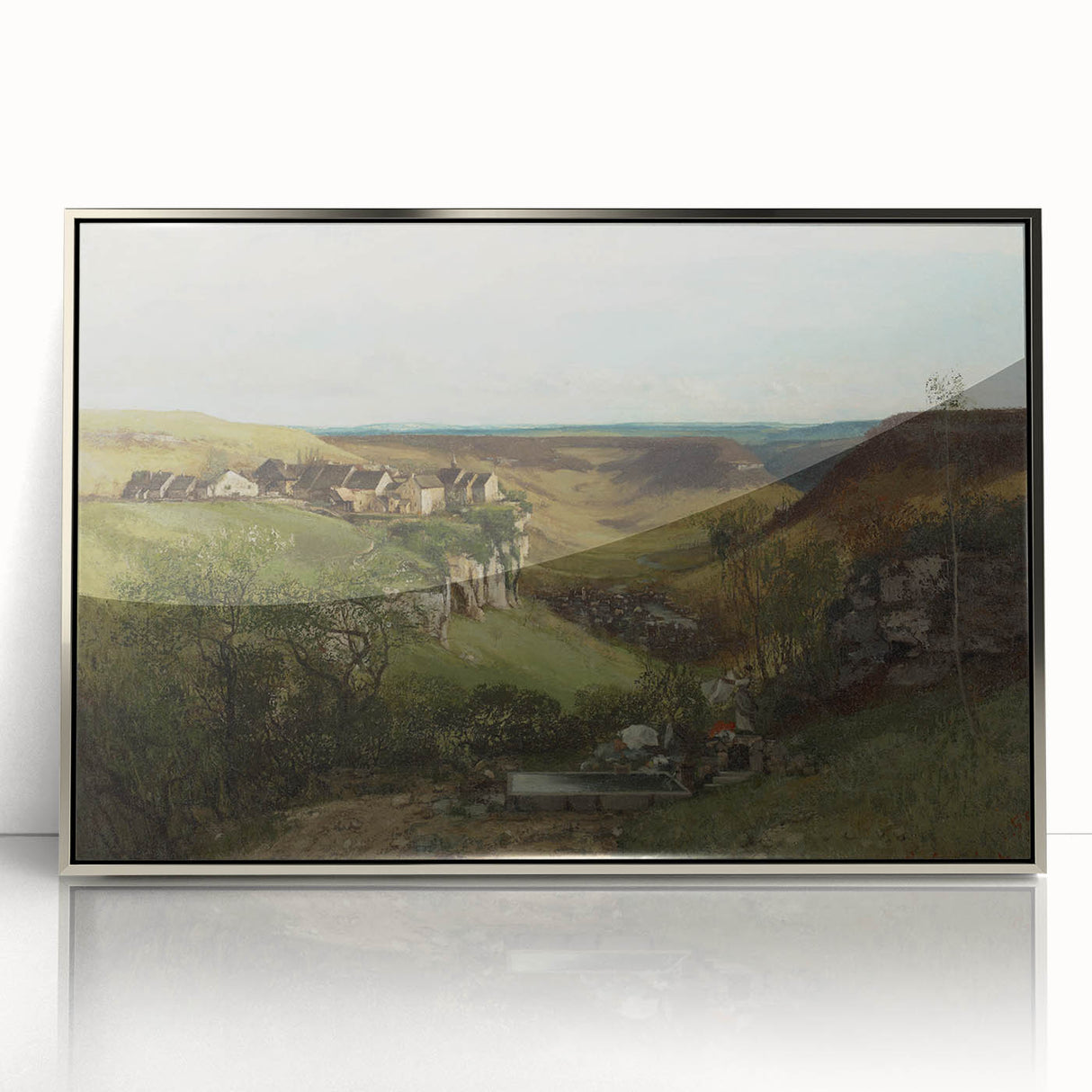 Realism Art Print of Château d’Ornans - Serene Countryside Landscape