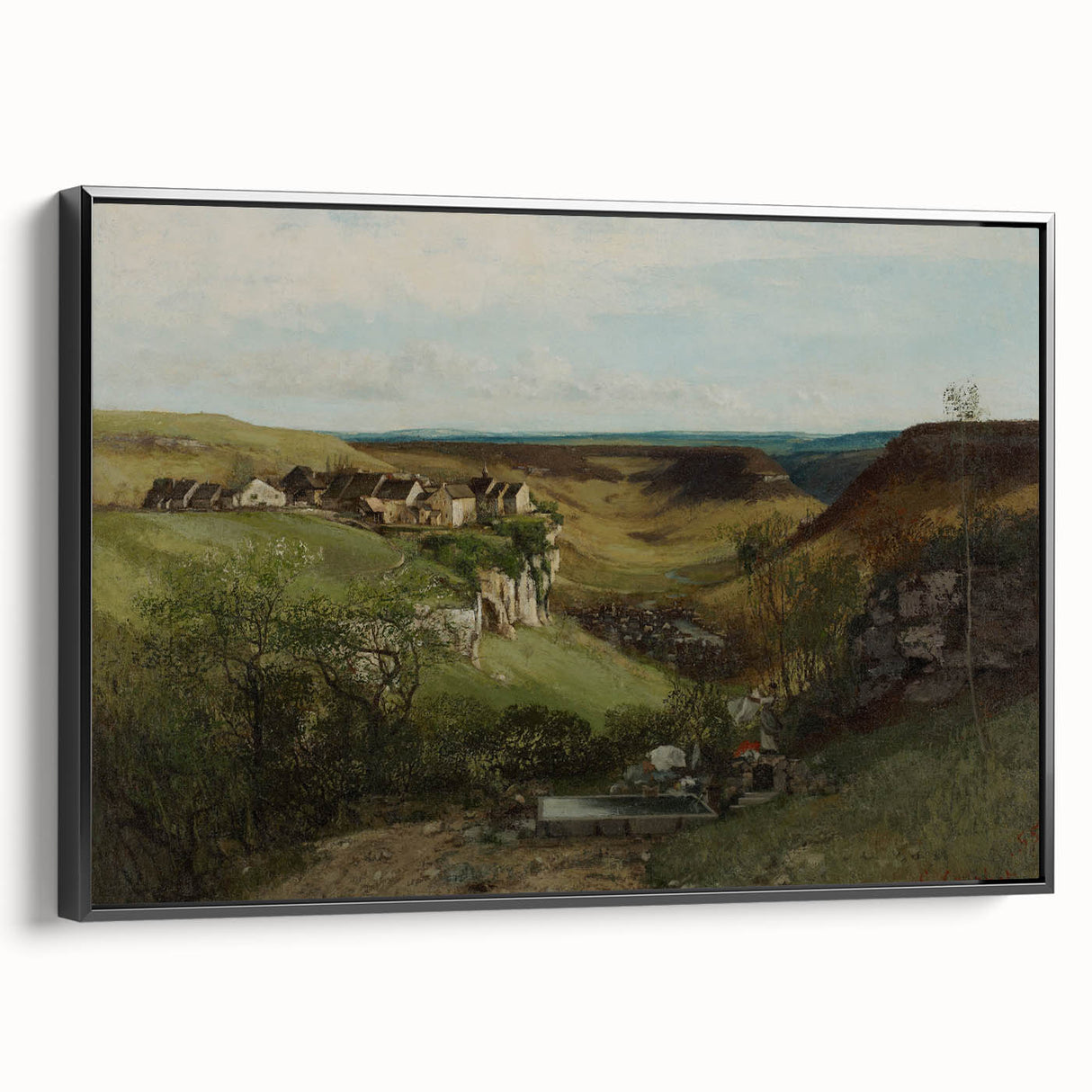 Realism Art Print of Château d’Ornans - Serene Countryside Landscape