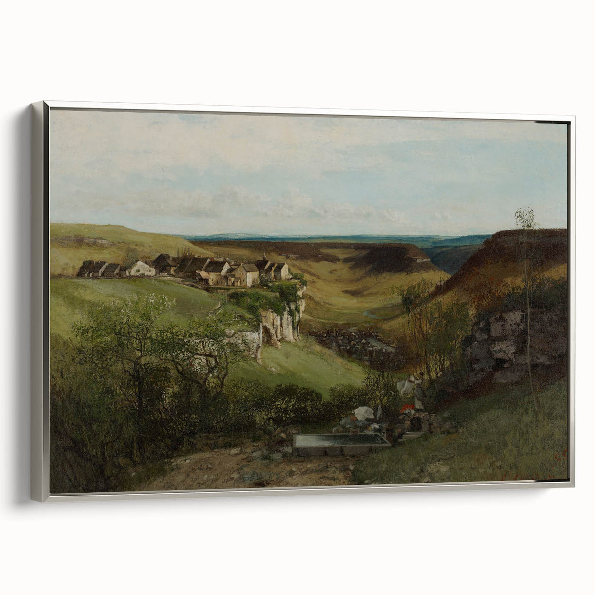 Realism Art Print of Château d’Ornans - Serene Countryside Landscape