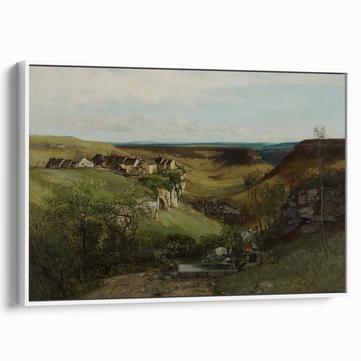 Realism Art Print of Château d’Ornans - Serene Countryside Landscape